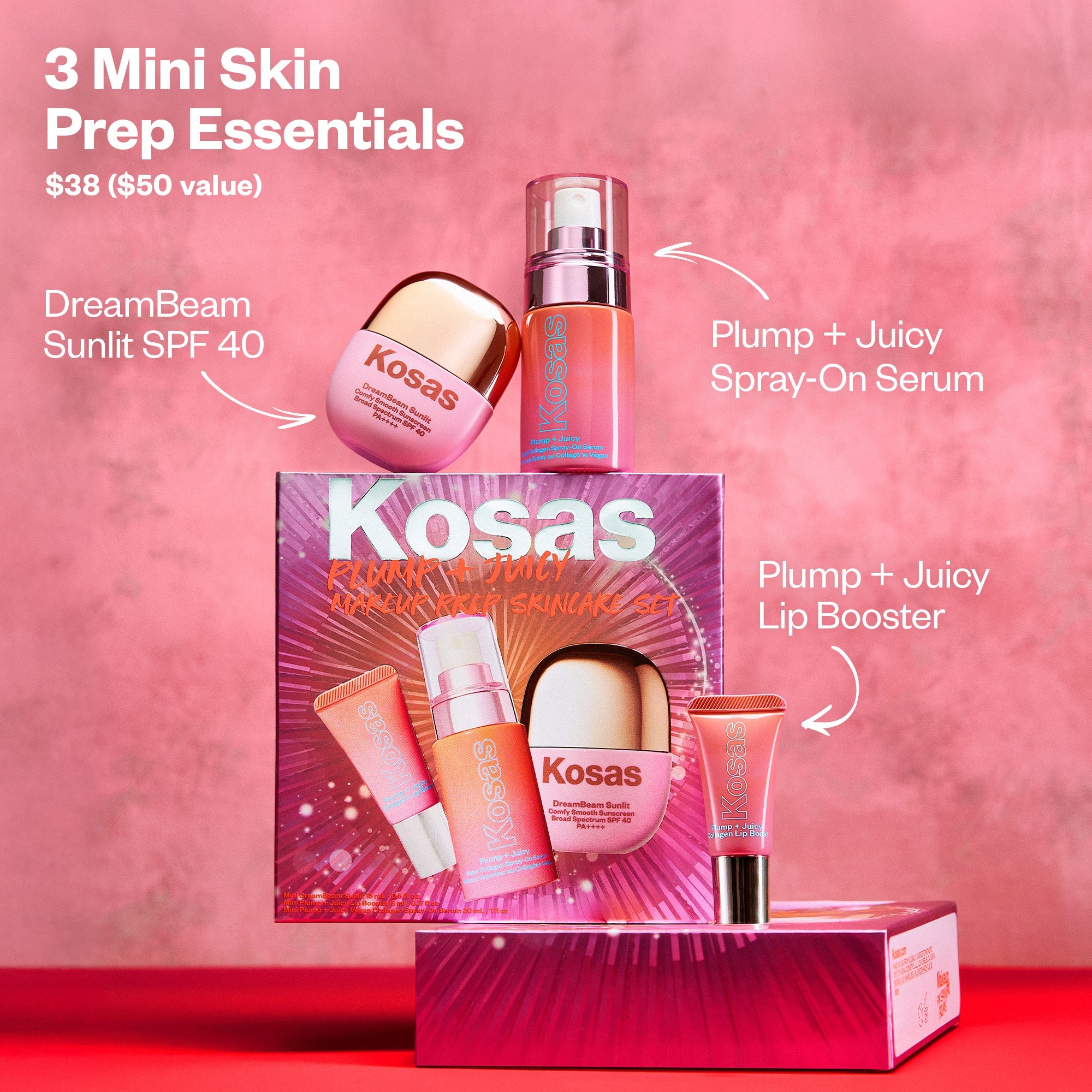 Plump + Juicy Makeup Prep Skincare Set